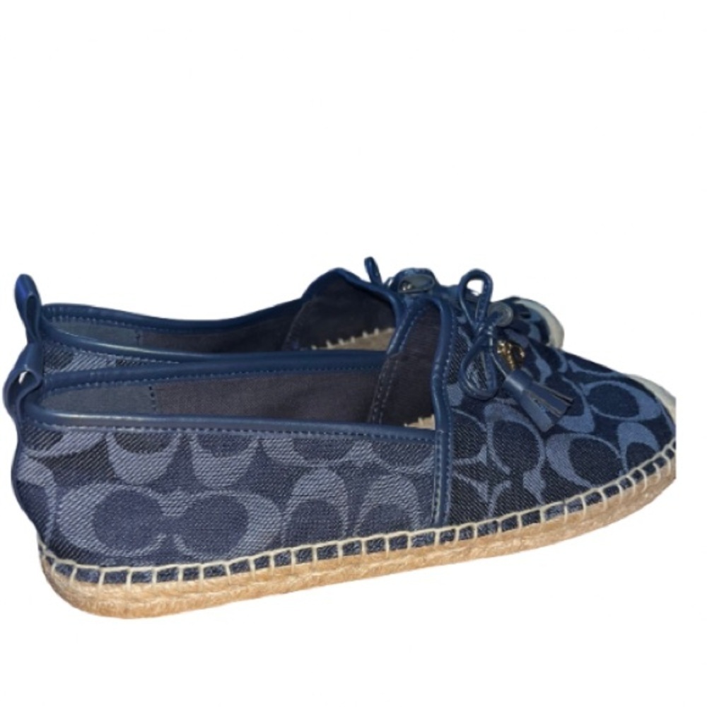 Coach Carson Blue Signature Denim Espadrilles, Size 8.5, NWOT - Picture 9 of 12